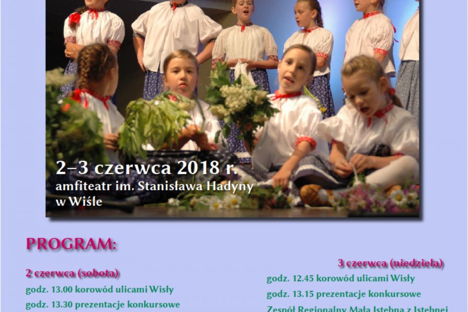 Plakat Przegląd Dziecięcych Zespołów Folklorystycznych